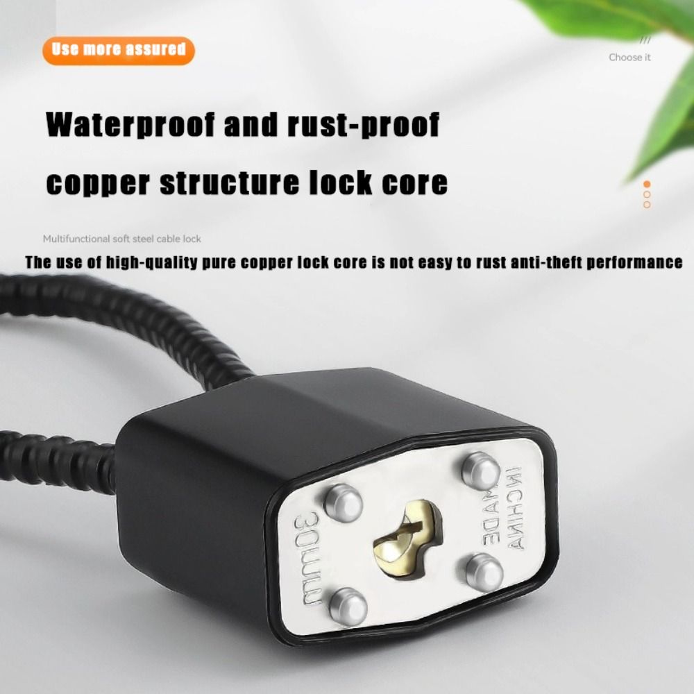 Cable Lock Flexible - Portable Multifunctional Cable Lock Soft Flexible