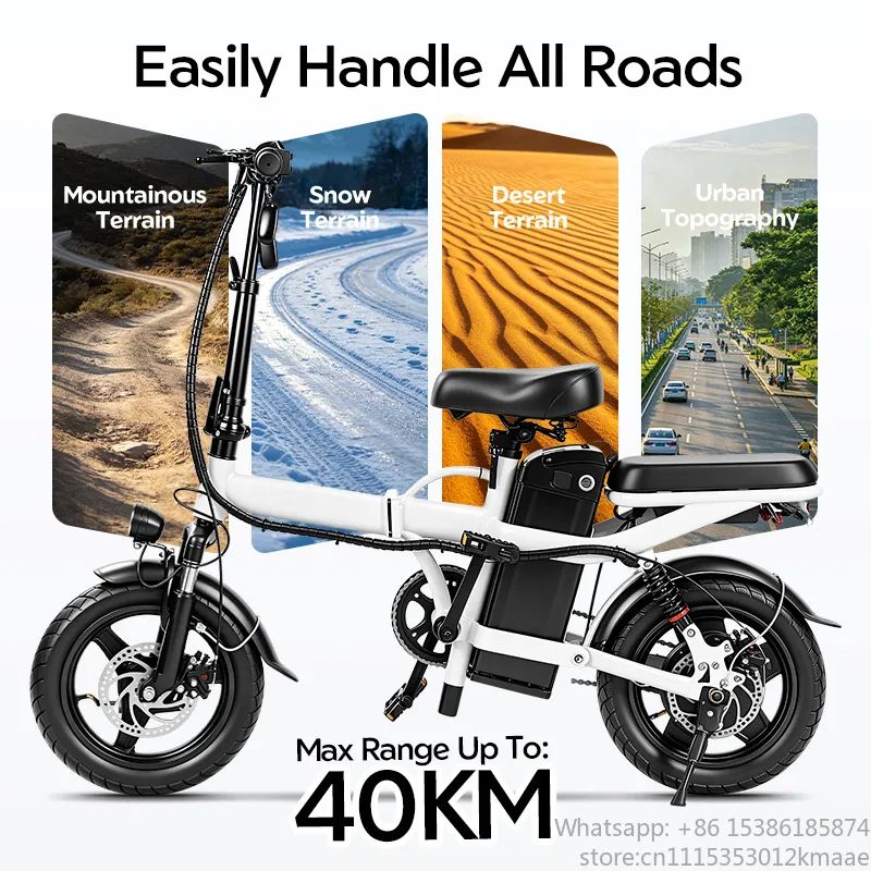 Commuter Biking - Vequyn Compact Foldable Electric Bike with