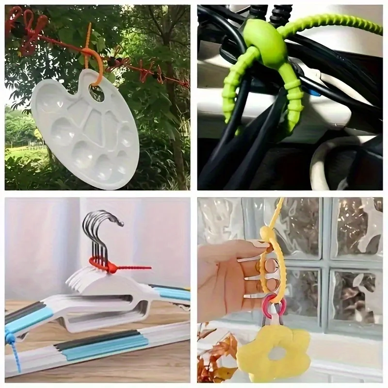 10pcs Silicone Cable Ties - Re - огляд і ціна Cable Lock Flexible