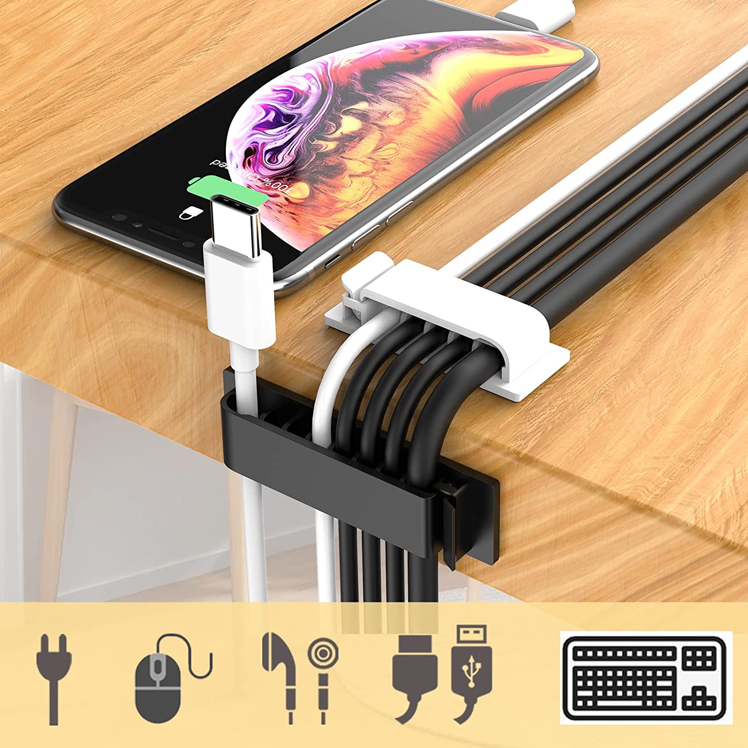 Cable Organizer Cord Managemen - огляд і ціна Cable Lock Flexible